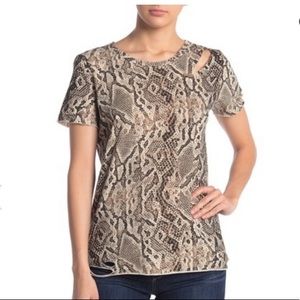 n:PHILANTHROPY distressed snakeskin tee. Size XS
